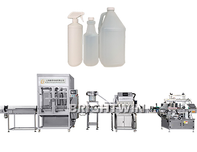 4頭5L洗手液灌裝機，搓蓋機配震動料盤，多功能貼標機線-復制-復制